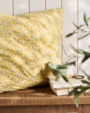 Ib Laursen, Camilla -tyynynpäällinen, 60x60cm, Puuvillaa, Keltainen