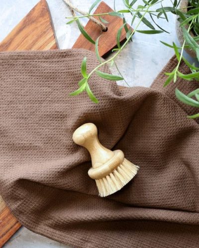 Eternel keittiöpyyhe vohvelikangasta suklaan ruskea Chic Antique Room Boom Shop puuvillaa