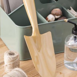 Istutuslapio sinapinkeltainen musta päätytulppa pituus 26cm Ib Laursen Room Boom Shop